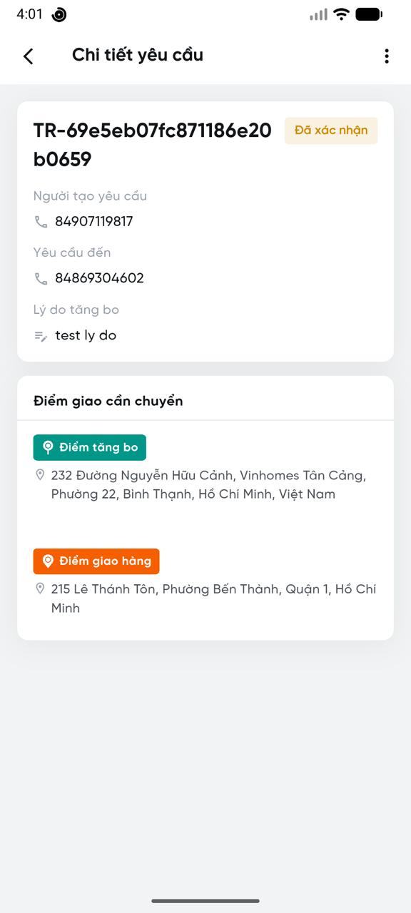 Chi tiết yêu cầu tăng bo